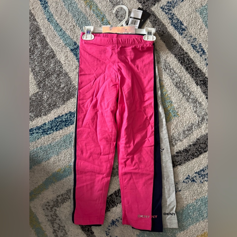 DKNY kids 3pk leggings size 5/6
